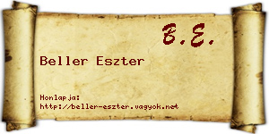 Beller Eszter névjegykártya