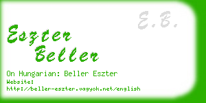 eszter beller business card